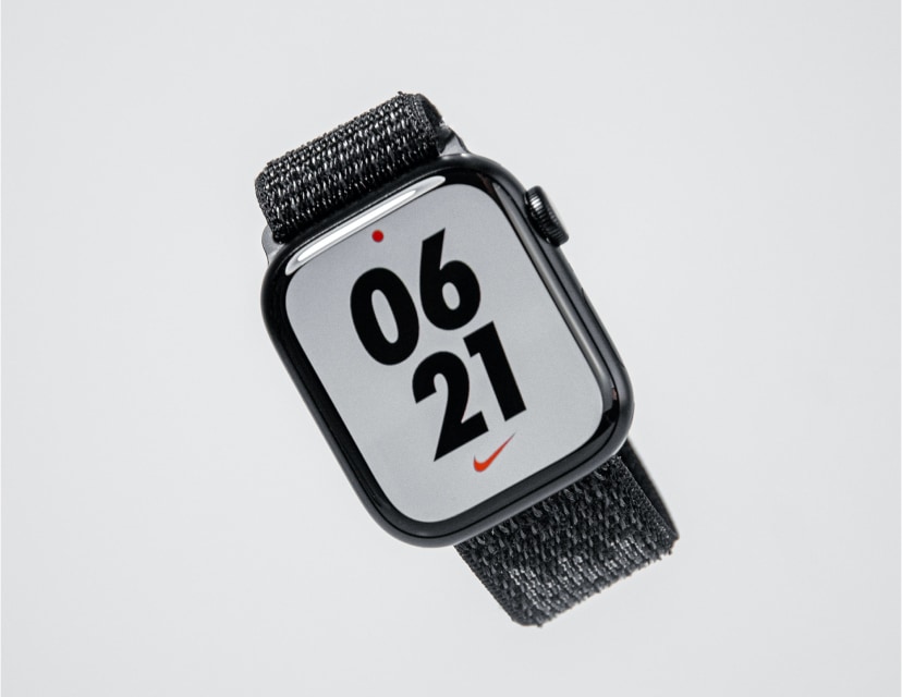 Nike smartwatch in black and white colors